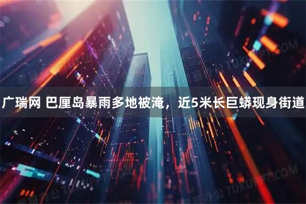 广瑞网 巴厘岛暴雨多地被淹，近5米长巨蟒现身街道